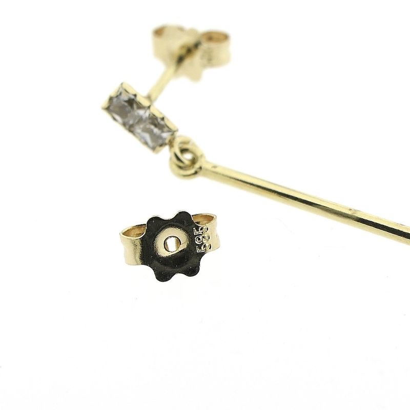 Image 5 of Gold stud earrings with zirconia