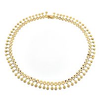 18-karat gold Bismarck/fantasy link necklace | 44 cm