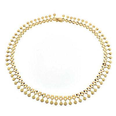 Image 1 of 18-karat gold Bismarck/fantasy link necklace | 44 cm