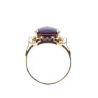 Image 4 of Vintage gold cocktail ring with synthetic sapphire