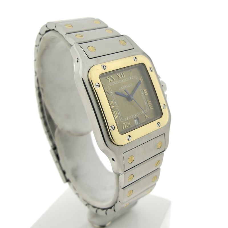 Image 3 of Cartier Santos Galbee 1566; Gold/steel unisex watch