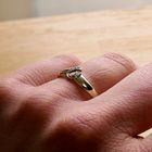 Image 7 of Golden ring with diamond; 0.005 ct.