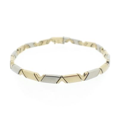 Image 1 of Two-tone gold fantasy link bracelet | 19.5 cm