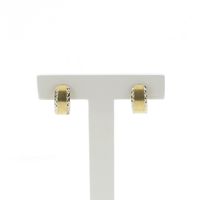 Two-tone gold earrings