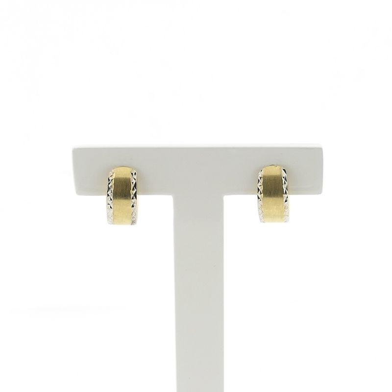 Image 1 of Two-tone gold earrings
