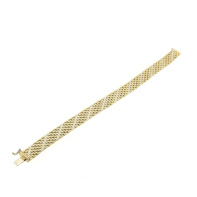 Image 9 of Vintage two-tone gold panther link bracelet