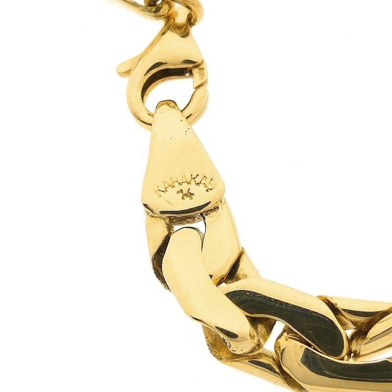 Image 4 of Gold flat Cardano link bracelet | 23 cm