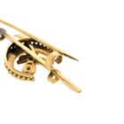 Image 5 of Vintage gold brooch with pearl and sapphire