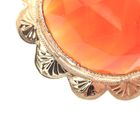 Image 3 of Vintage gold brooch/pendant with large carnelian