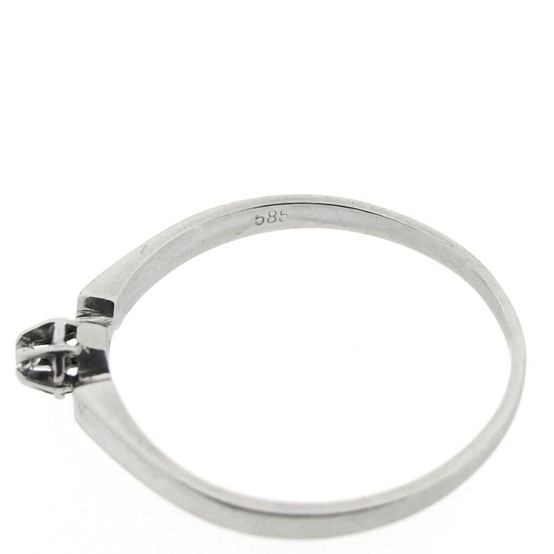 Image 6 of White gold solitaire ring with 0.02 ct diamond.
