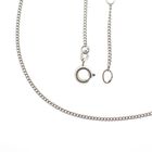 Image 1 of White gold gourmet link necklace | 37-40 cm