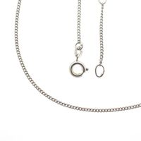White gold gourmet link necklace | 37-40 cm