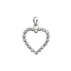 Image 1 of White gold heart pendant with diamonds | 0.36 ct.