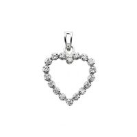 White gold heart pendant with diamonds | 0.36 ct.