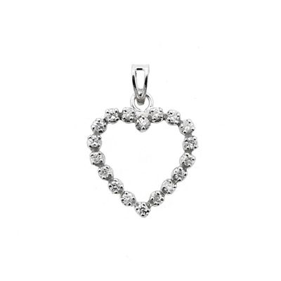 Image 1 of White gold heart pendant with diamonds | 0.36 ct.