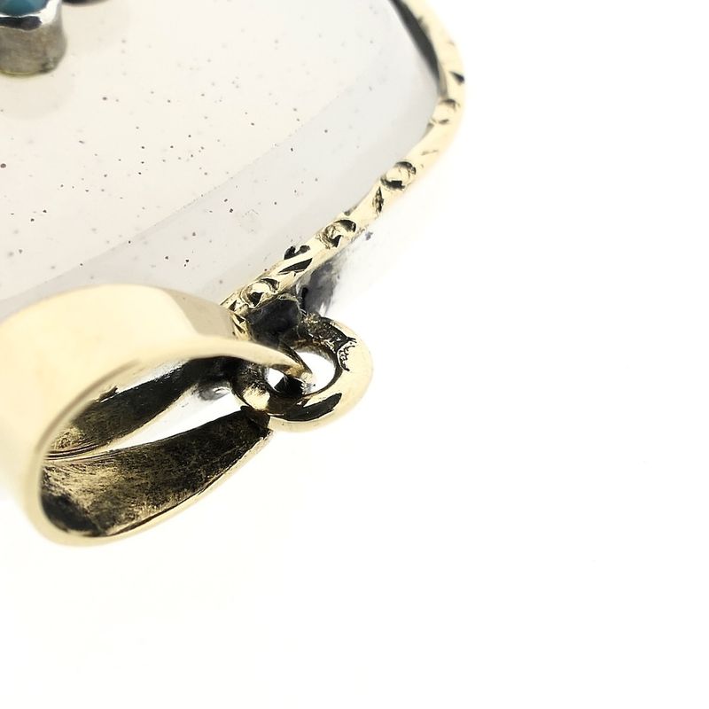 Image 7 of Gold/silver pendant with a mix of gemstones