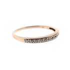 Image 5 of Rose gold ring with diamonds; 0.04 ct.
