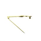 Image 6 of Gold brooch with diamonds; 0.06 ct.