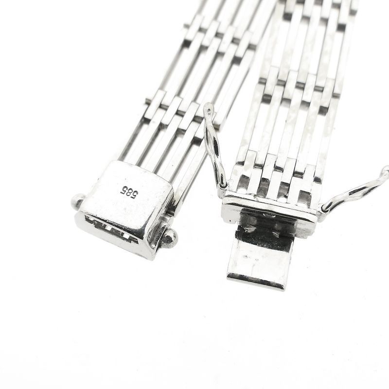 Image 4 of White gold tank link bracelet