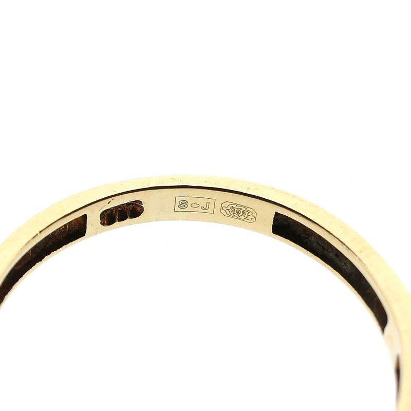Image 8 of Gold Ring with Zirconia; 14 Karat; Size 17.25