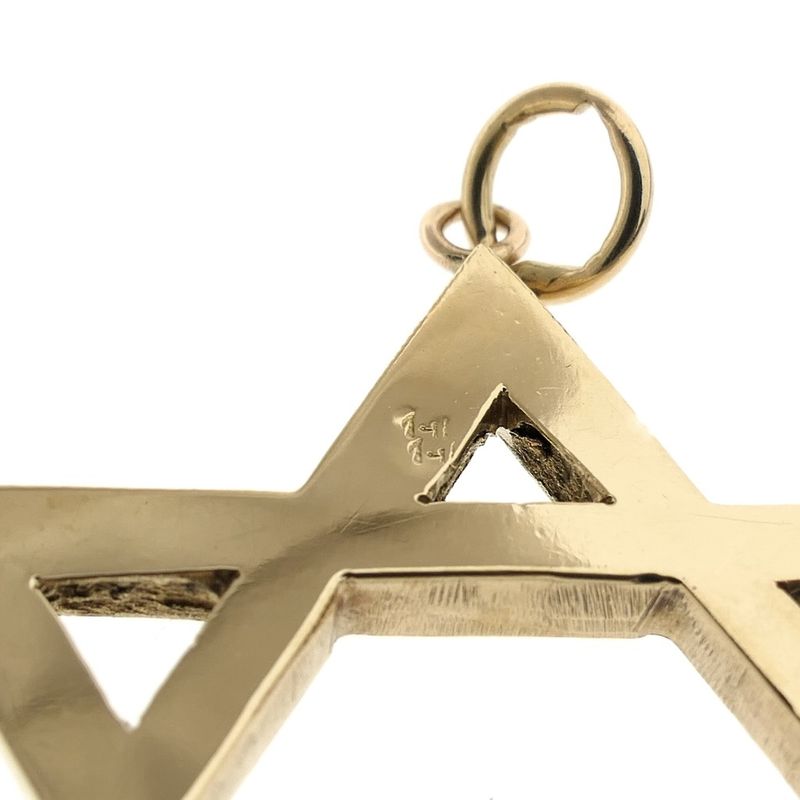 Image 7 of Large gold pendant of a Star of David