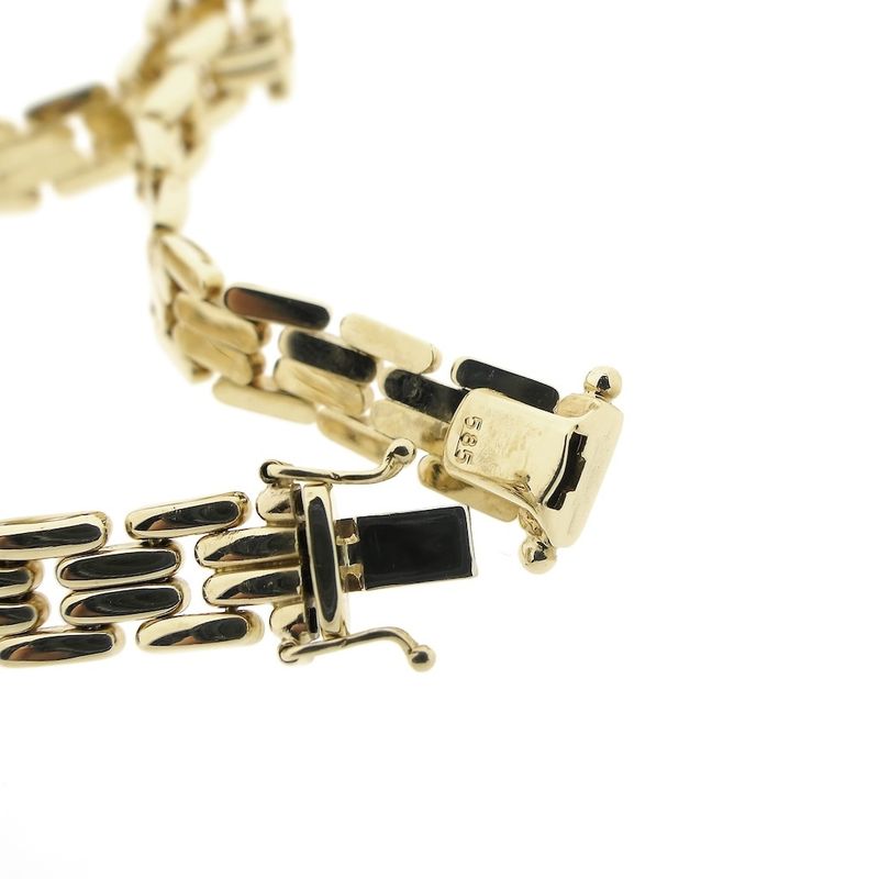 Image 6 of Gold Bismarck link bracelet