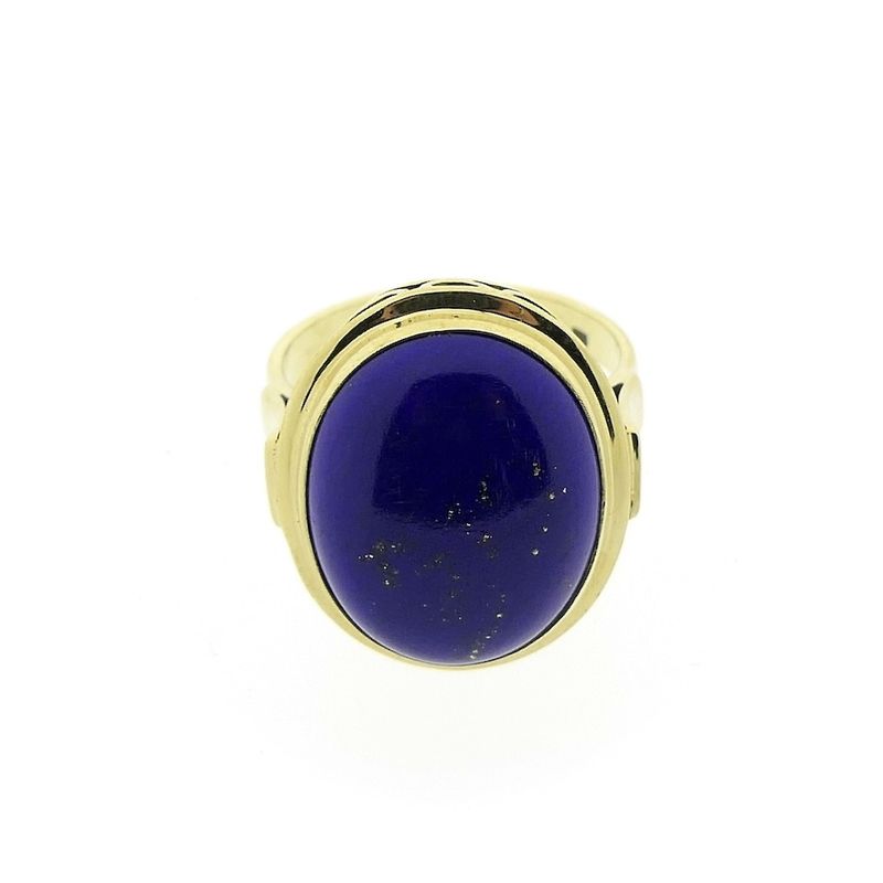 Image 4 of Gold ring with Lapis Lazuli | Vintage