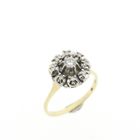 Image 1 of Two-tone gold entourage ring with diamond | 0.23 ct.