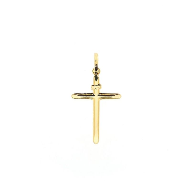 Image 5 of Gold pendant of a cross; INRI