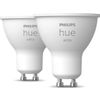 Afbeelding van Philips Hue Slimme Lichtbron GU10 Duopack - zachtwit licht- 5,7W - Bluetooth - 2 Stuks