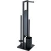Afbeelding van WENKO Toiletbutler Rivalta zwart - Toiletborstel met houder, Toiletrolhouder en Reserverolhouder