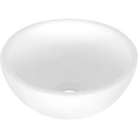 Differnz Ruz Waskom - Wasbak Keramiek - Rond - 25 x 25 x 11 cm - Wit