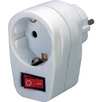 Adapterstelker geaarde 1+ schakelaar