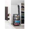 Afbeelding van Curver Essentials ladesysteem - 4x20L - Zwart - Met wielen