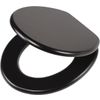 Afbeelding van Tiger Leatherlook - Toiletbril - WC bril - MDF - Zwart
