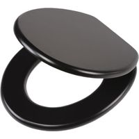 Tiger Leatherlook - Toiletbril - WC bril - MDF - Zwart