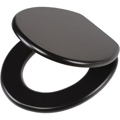 Afbeelding van Tiger Leatherlook - Toiletbril - WC bril - MDF - Zwart