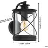 Afbeelding van EGLO Hilburn Wandlamp Buiten - E27 - 28 cm - Zwart