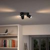 Afbeelding van Philips Pongee opbouwspot - 3-lichts - zwart