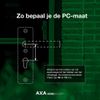 Afbeelding van AXA Veiligheidsbeslag (Curve Plus) Aluminium geslepen: Knop-Kruk (model S/Blok) PC72 met kerntrekbe