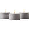 Afbeelding van Brilliant Bougie Batterij - Tafellamp - LED - Flickering Candle Light Set - Grijs/Smoke - IP44