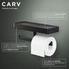 Afbeelding van Tiger Carv - Toiletrolhouder - Wc rolhouder met planchet - Zonder boren met TigerFix (apart verkrij