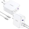 Afbeelding van UGREEN 140W GaN Snellader - Nexode USB-A+2*USB-C - Fast Charger met USB-C Cable wit - MacBook Pro/A
