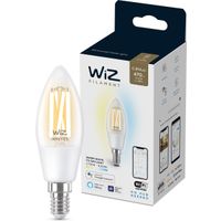 WiZ Kaarslamp Filament - Slimme LED-Verlichting - Warm- tot Koelwit Licht - E14 - 40W - Transparant
