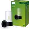 Afbeelding van Philips Flareon wandlamp - zwart - E27