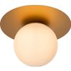 Afbeelding van Lucide TRICIA - Plafonnière - Ø 25 cm - 1xE27 - Mat Goud / Messing