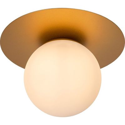 Afbeelding van Lucide TRICIA - Plafonnière - Ø 25 cm - 1xE27 - Mat Goud / Messing