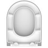 Afbeelding van SCHÜTTE WC-Bril 82910 D-SHAPE WHITE - Duroplast - D-vorm - Soft Close - Afklikbaar - RVS-Scharnieren