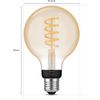 Afbeelding van Philips Hue Filament Lichtbron E27 Globelamp G93 - warm tot koelwit licht - klein - 1-pack - Blueto