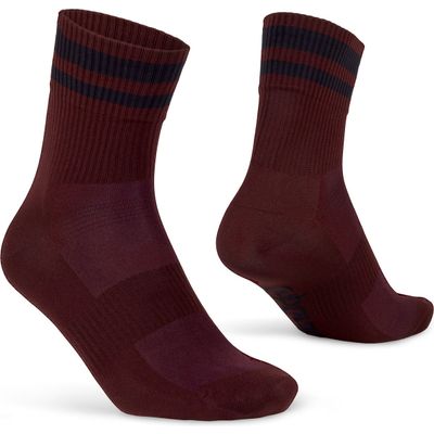 Afbeelding van GripGrab - Original Stripes Crew Zomer Fietssokken Retro Wielersport Sokken - Unisex - Donker Rood
